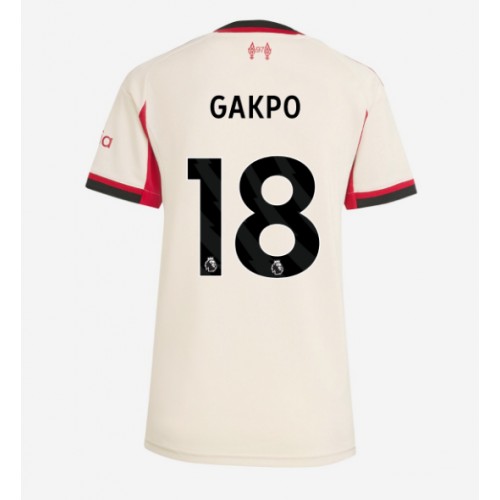 Liverpool Cody Gakpo #18 Replica Away Stadium Shirt for Women 2025-26 Short Sleeve Liverpool Cody Gakpo #18 Replica Away Stadium Shirt for Women 2025-26 Short Sleeve